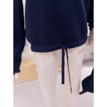 ICELAND 원단패치 스트링 니트