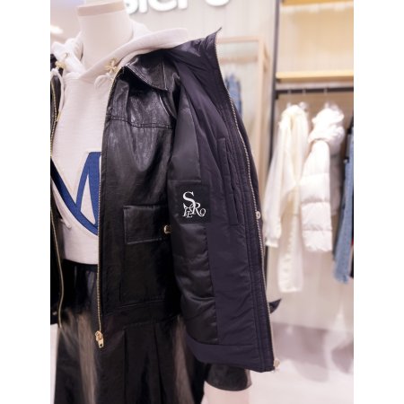 넥 셔링 소프트 패딩 점퍼