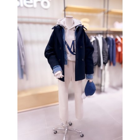 더블버튼 코쿤핏 피코트