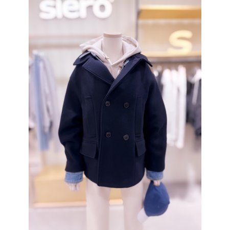 더블버튼 코쿤핏 피코트