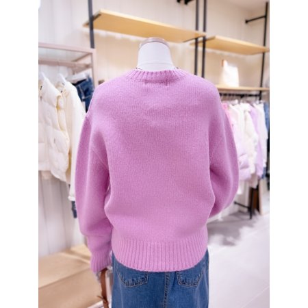 M 자가드 로고 루즈핏 풀오버