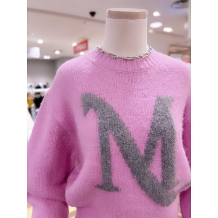 M 자가드 로고 루즈핏 풀오버