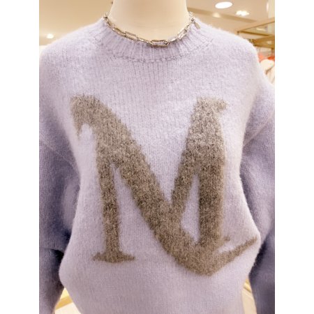 M 자가드 로고 루즈핏 풀오버