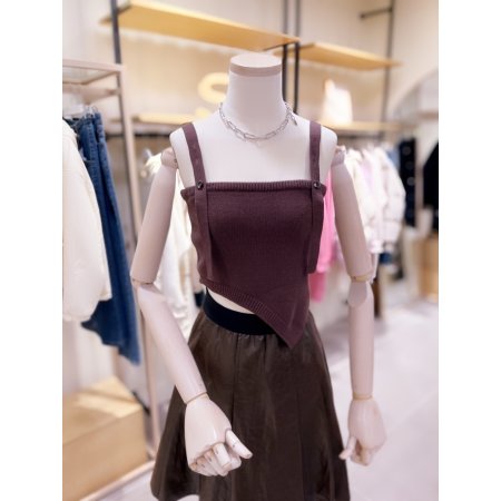 언발란스 니트 뷔스티에