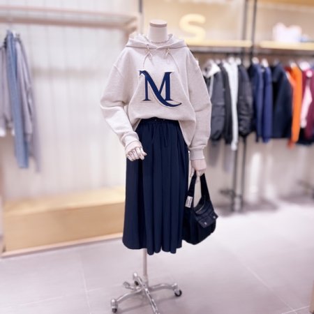 데끼 테두리 M아플리케 후드 티셔츠