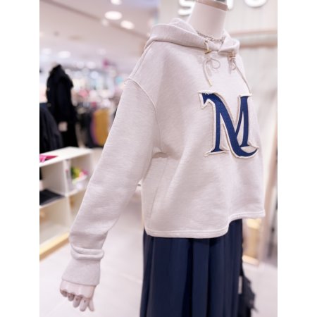 데끼 테두리 M아플리케 후드 티셔츠