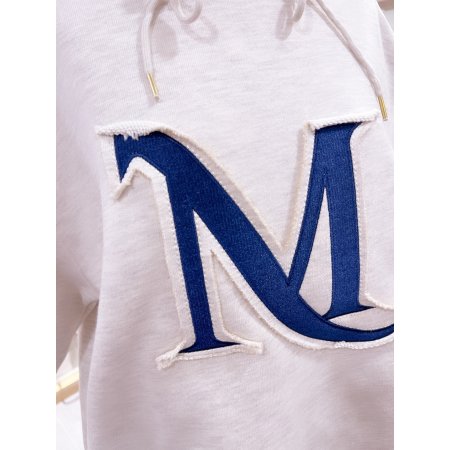 데끼 테두리 M아플리케 후드 티셔츠