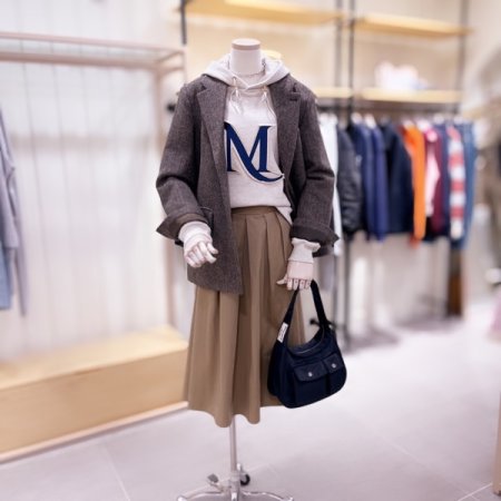 퀼팅안감 보이프렌드 투버튼 울자켓