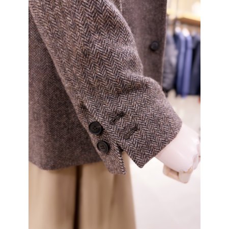 퀼팅안감 보이프렌드 투버튼 울자켓