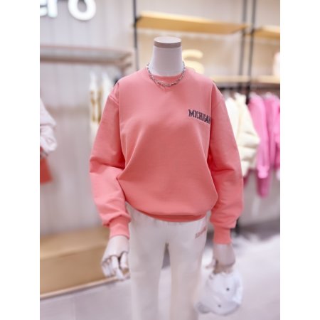 MICHIGAN 절개 자수 맨투맨