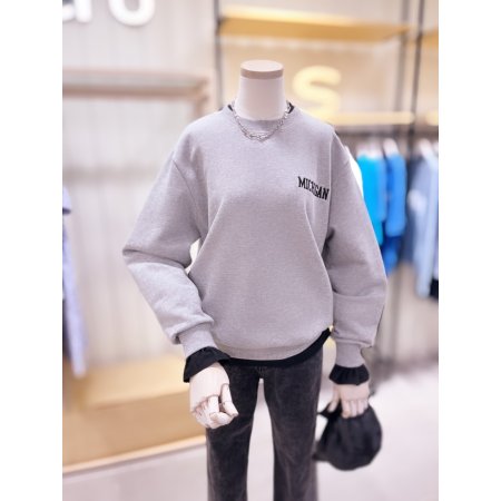 MICHIGAN 절개 자수 맨투맨