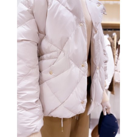 헤비후드 다이아 퀼팅 구스다운 점퍼