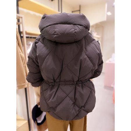 헤비후드 다이아 퀼팅 구스다운 점퍼