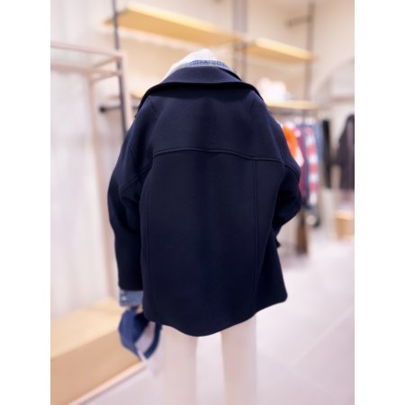 더블버튼 모직 코트