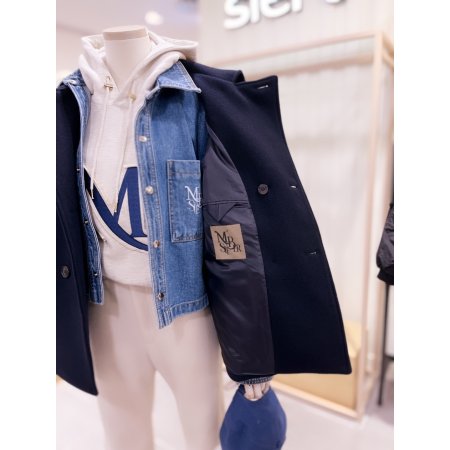 더블버튼 모직 코트