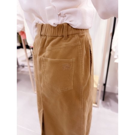 코듀로이 스판 H라인 미디길이 스커트