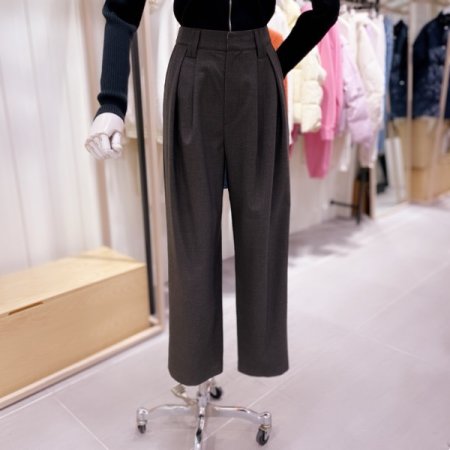 울 투턱 와이드 팬츠