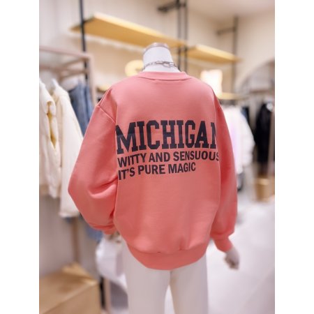 MICHIGAN 절개 맨투맨