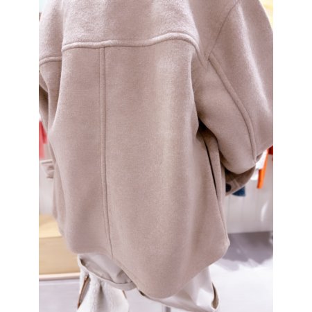 이중지 아웃포켓 셔츠형 코트