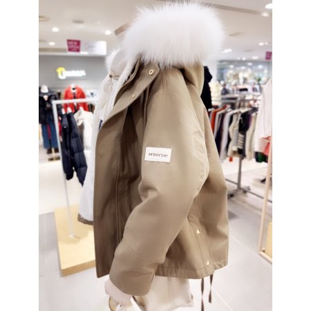 폭스퍼 트리밍 패딩라이너 세트 점퍼