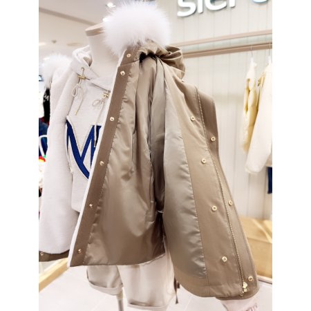 폭스퍼 트리밍 패딩라이너 세트 점퍼