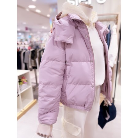 후드 다운 점퍼