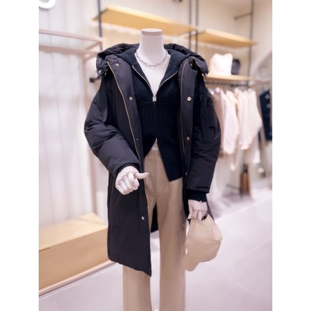 시에로 자수 오버 롱 구스다운