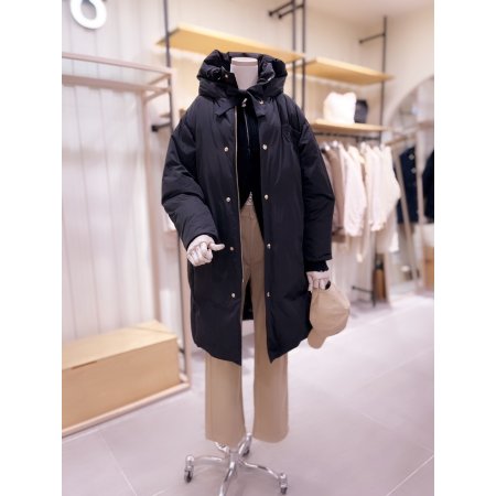 시에로 자수 오버 롱 구스다운