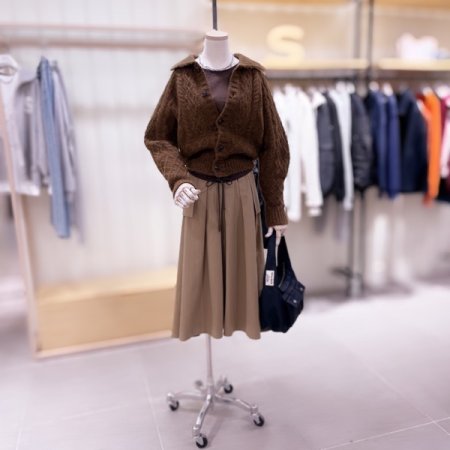 꽈배기 카라 가디건