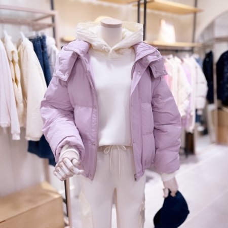 후드 탈부착 덕다운 점퍼