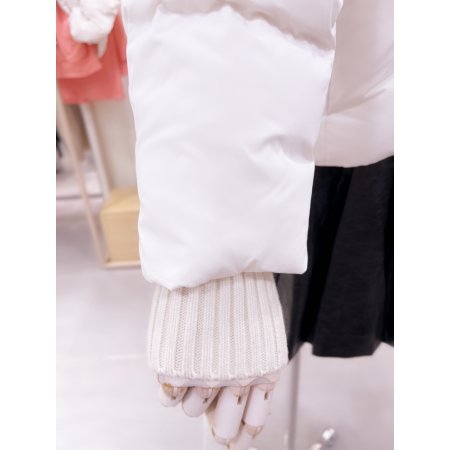 니트후드 다운 점퍼