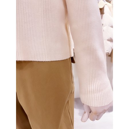 라운드넥 골지 가디건