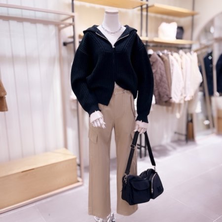 앞 요크 조직변형 후드 짚업