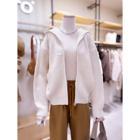 앞 요크 조직변형 후드 짚업