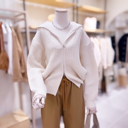 투웨이 집업 후드 가디건