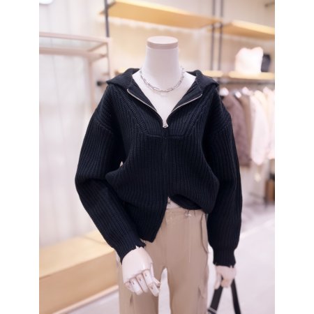 투웨이 집업 후드 가디건