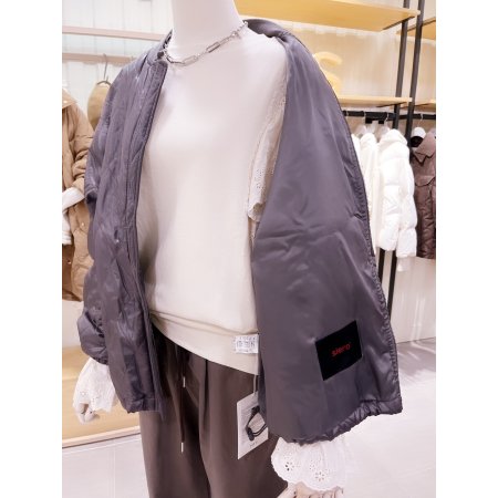 루즈핏 다이아 퀼팅 점퍼