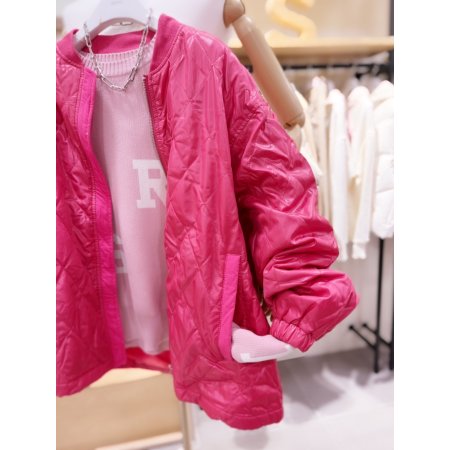 다이아 퀼팅 루즈핏 점퍼