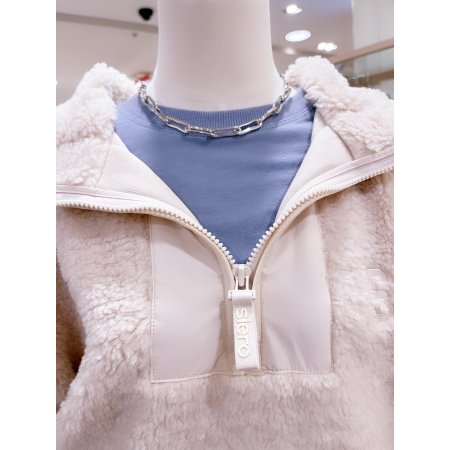 우븐믹스 아노락 후드점퍼