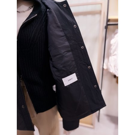 다이아 퀼팅 워싱 점퍼