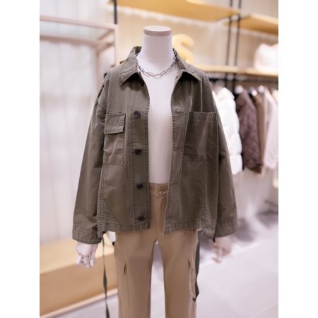 아웃포켓 빈티지 워싱 자켓