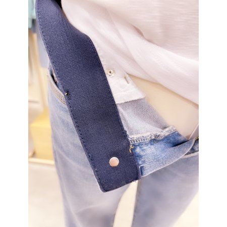 중청 일자핏 속밴딩 데님팬츠