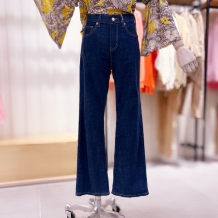 진청 속밴딩 세미 부츠컷 데님팬츠