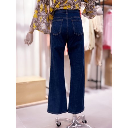 진청 속밴딩 세미 부츠컷 데님팬츠