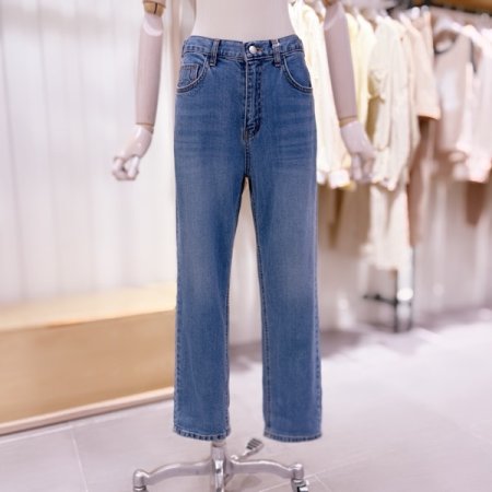 중청 뒷밴딩 슬림핏 데님팬츠