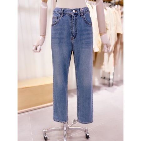 중청 뒷밴딩 슬림핏 데님팬츠