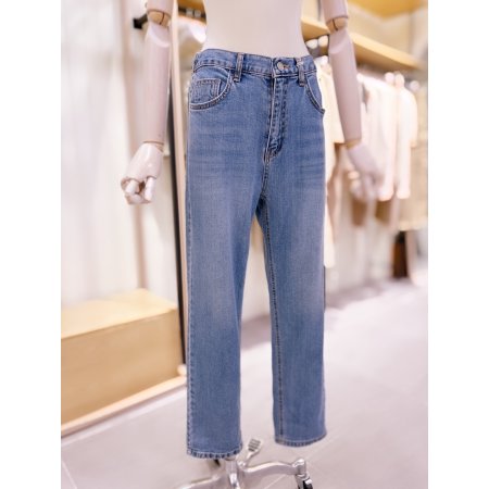 중청 뒷밴딩 슬림핏 데님팬츠