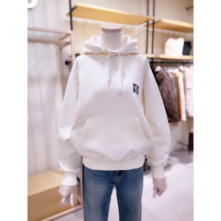 엠버시 자수 라글란 후드 티셔츠