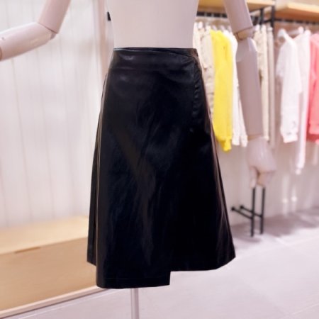 에코레더 겹트임 스커트