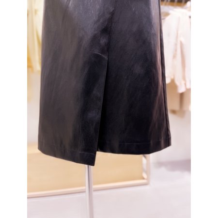 에코레더 겹트임 스커트